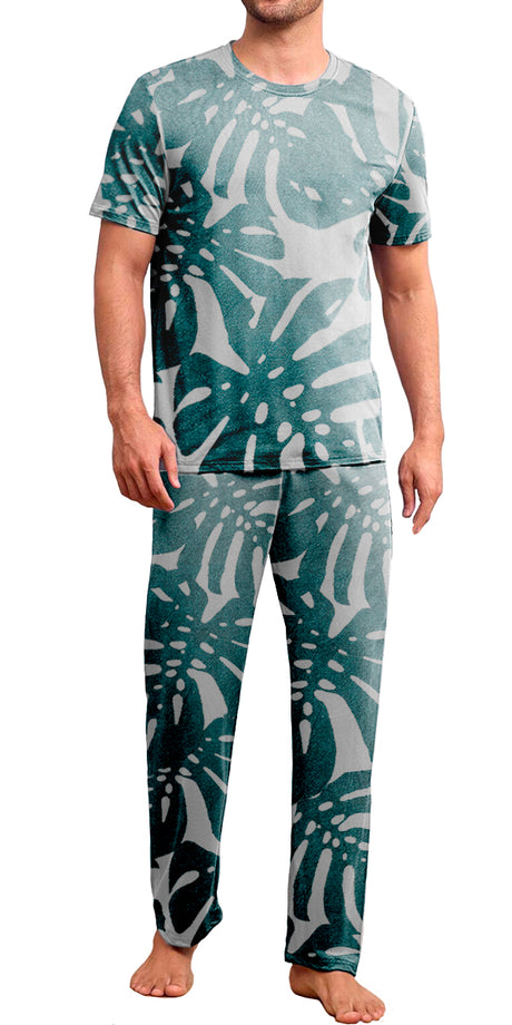 Conjunto de Pijama Para Hombre Elegante Camisa Pantalon