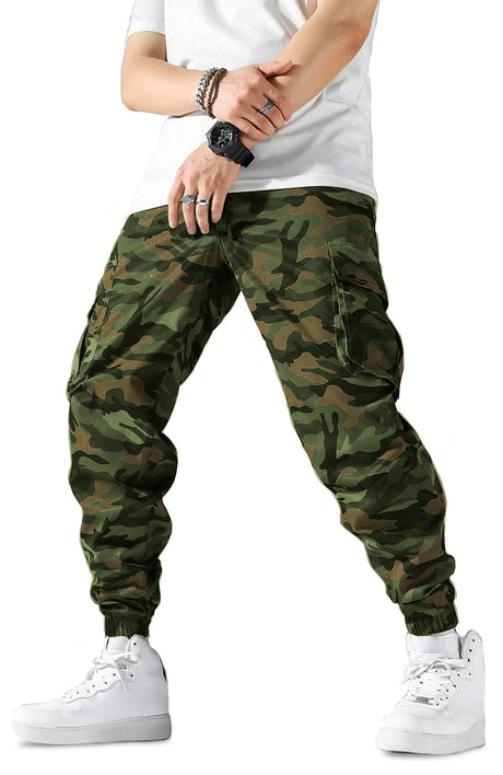 Pantalón Cargo Jogger Bolsas Skinny Camuflaje Hombre King B