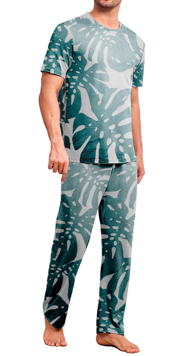 Conjunto de Pijama Para Hombre Elegante Camisa Pantalon