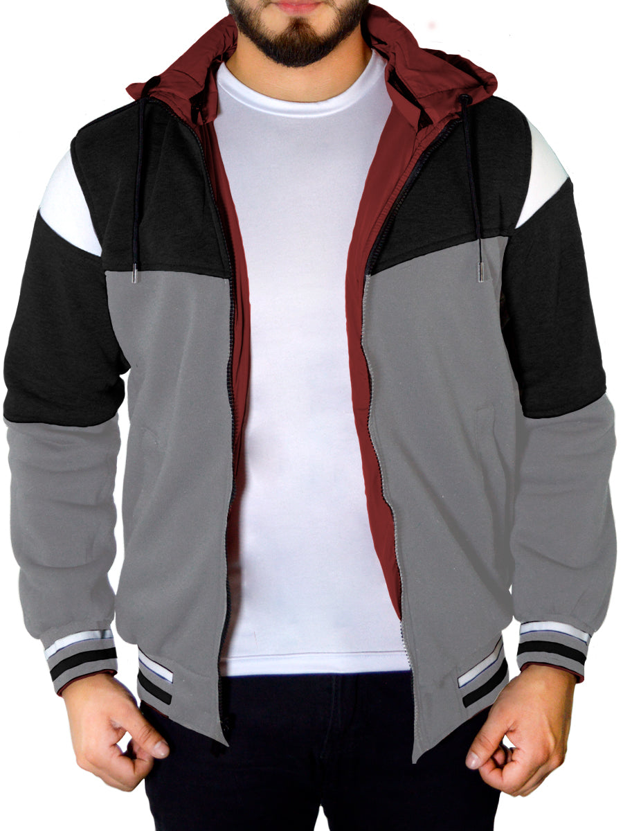 Chamarra Termica Para Hombre Hoddie Doble Vista Con Capucha