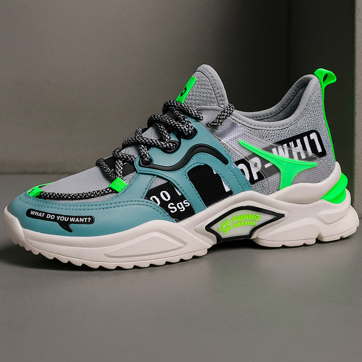 Tenis para hombre casuales con un diseño de  tela para correr con punta  con agujeta clásica, suela antideslizante Zapatilla para hombre cómodo transpirable ideal para el uso diario